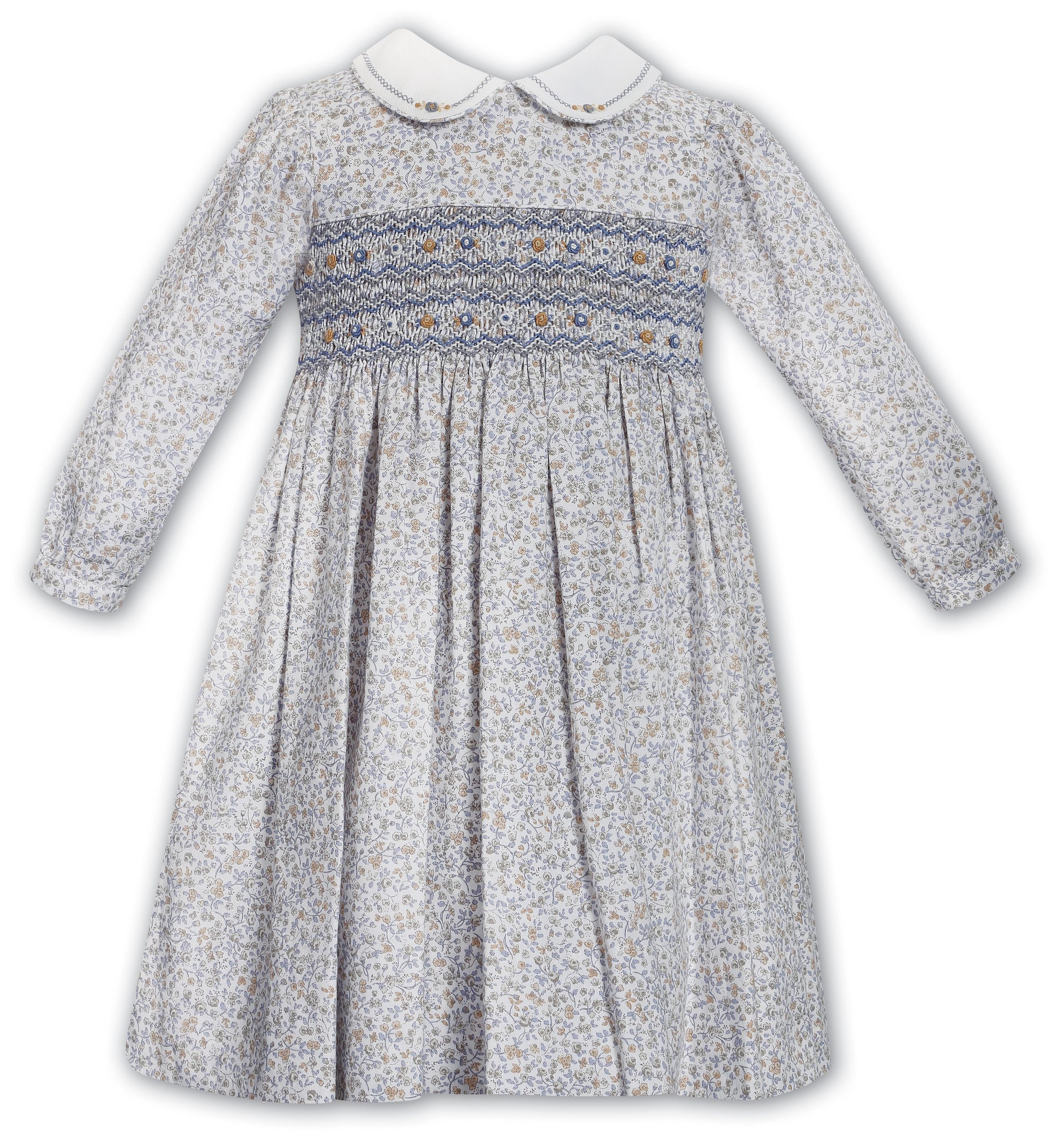 Autumn Smocked Peter Pan Collar Dress