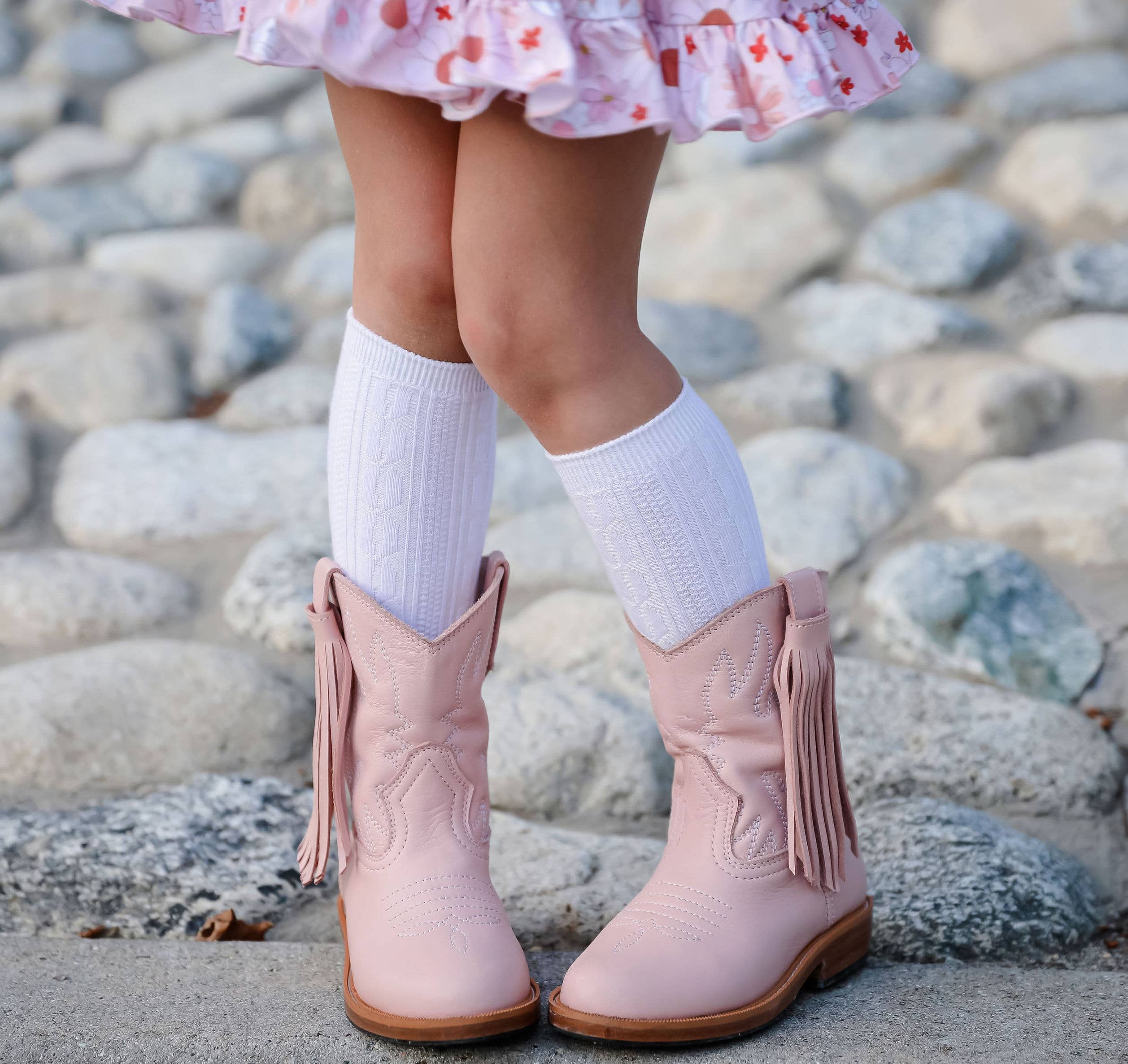 Cable Knit Knee High Socks