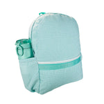 Mint Seersucker Medium Backpack w/ Pocket | Mint