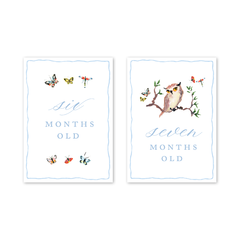 Woodland Blue: Milestone Cards - Set of 15