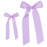 Satin Bow - Lilac Sash Clip: Bow / Alligator Clip