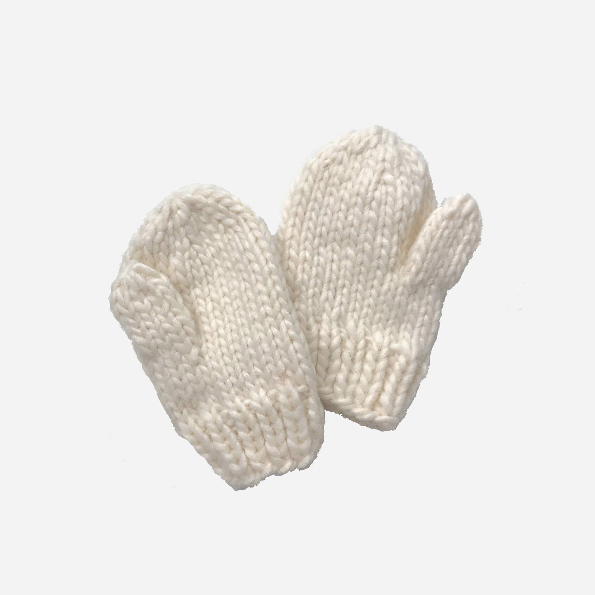 Classic Mittens, Cream | Baby Gloves | Kids Winter Clothing: XS; 3-6mths