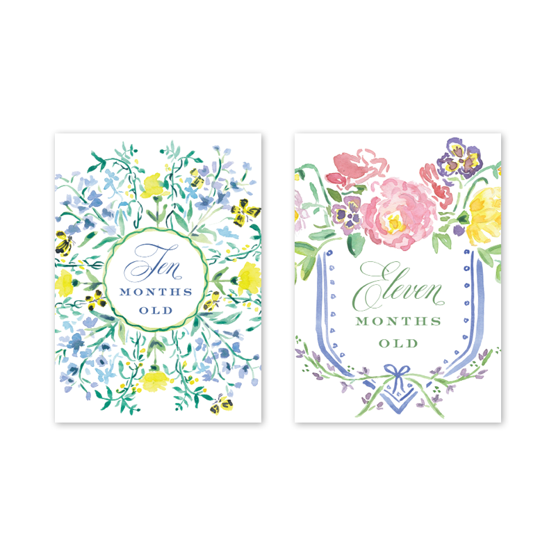 Floral Crest: Milestone Cards - Set of 15
