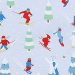 Ski Buddies Light Blue Zipper Footie