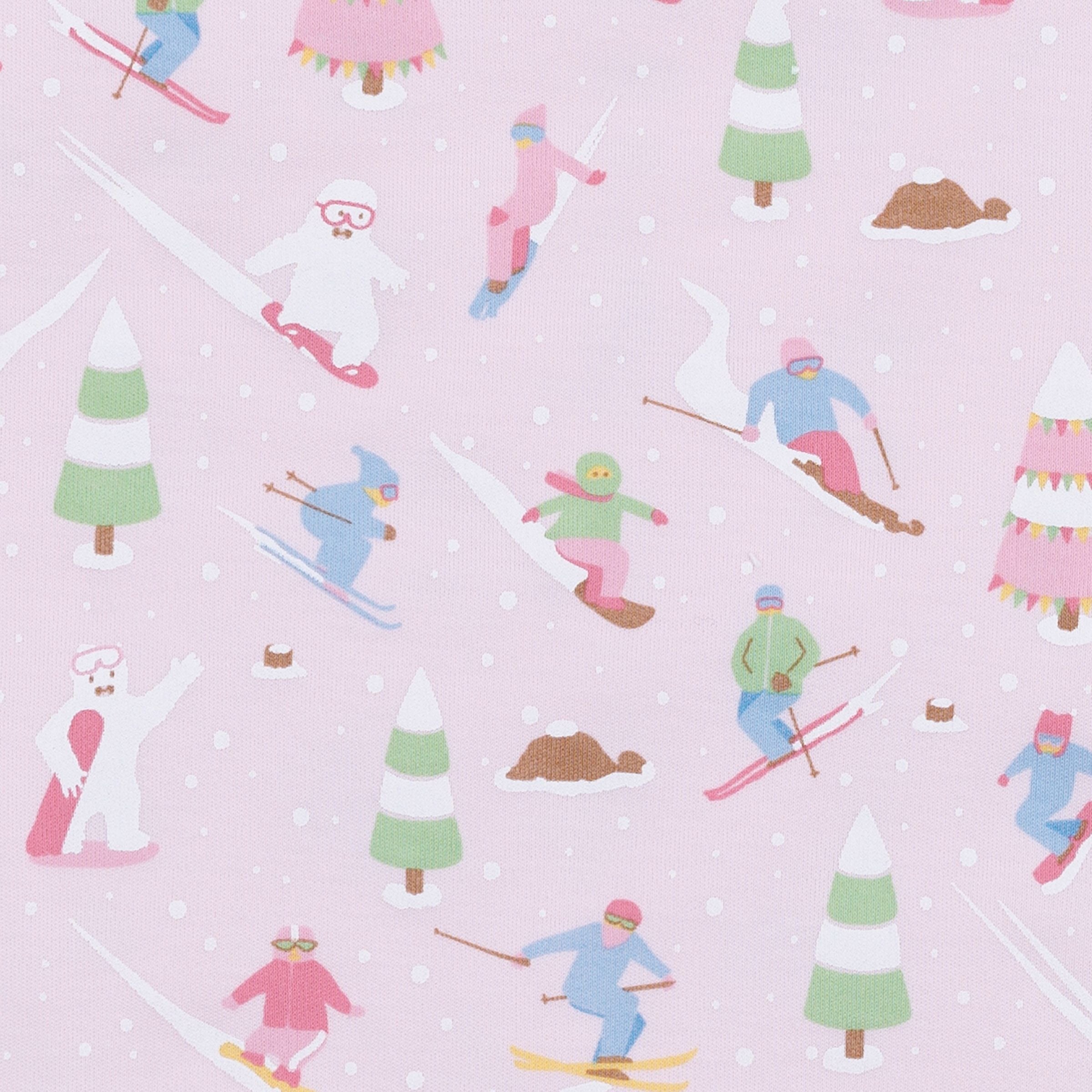 Ski Buddies Pink Zipper Footie
