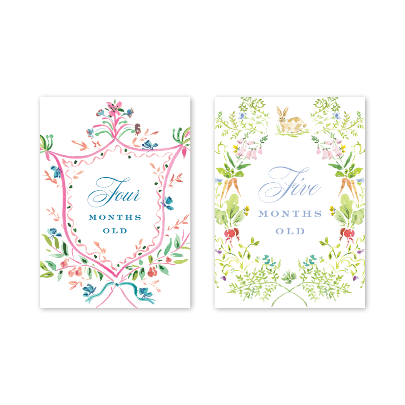 Floral Crest: Milestone Cards - Set of 15