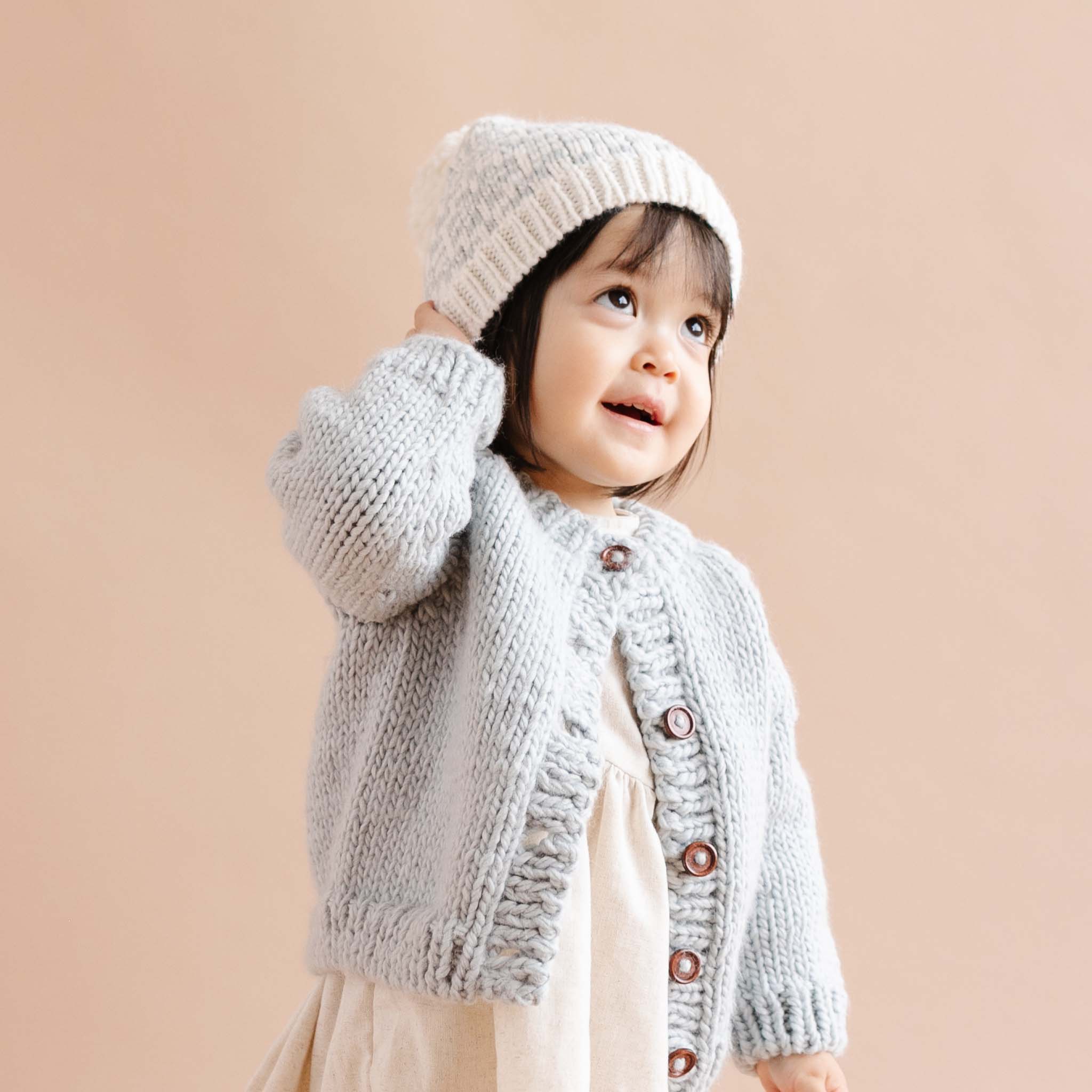 Classic Cardigan, Bowie Grey Baby Kids Fall Winter Sweater: 6-12M