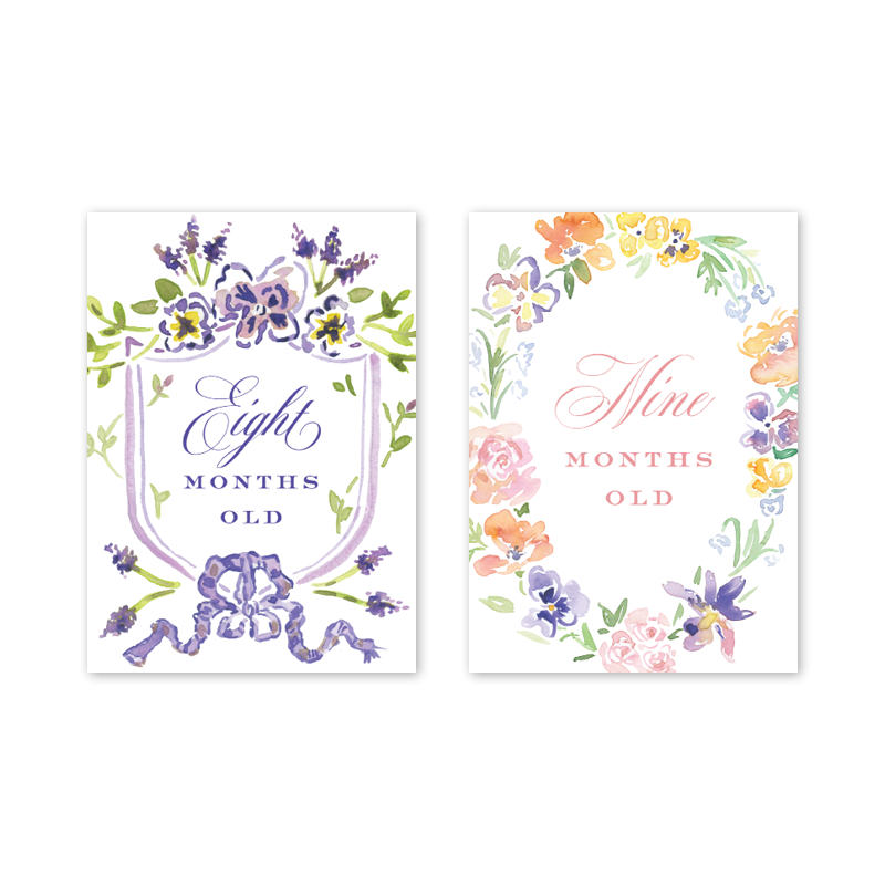 Floral Crest: Milestone Cards - Set of 15