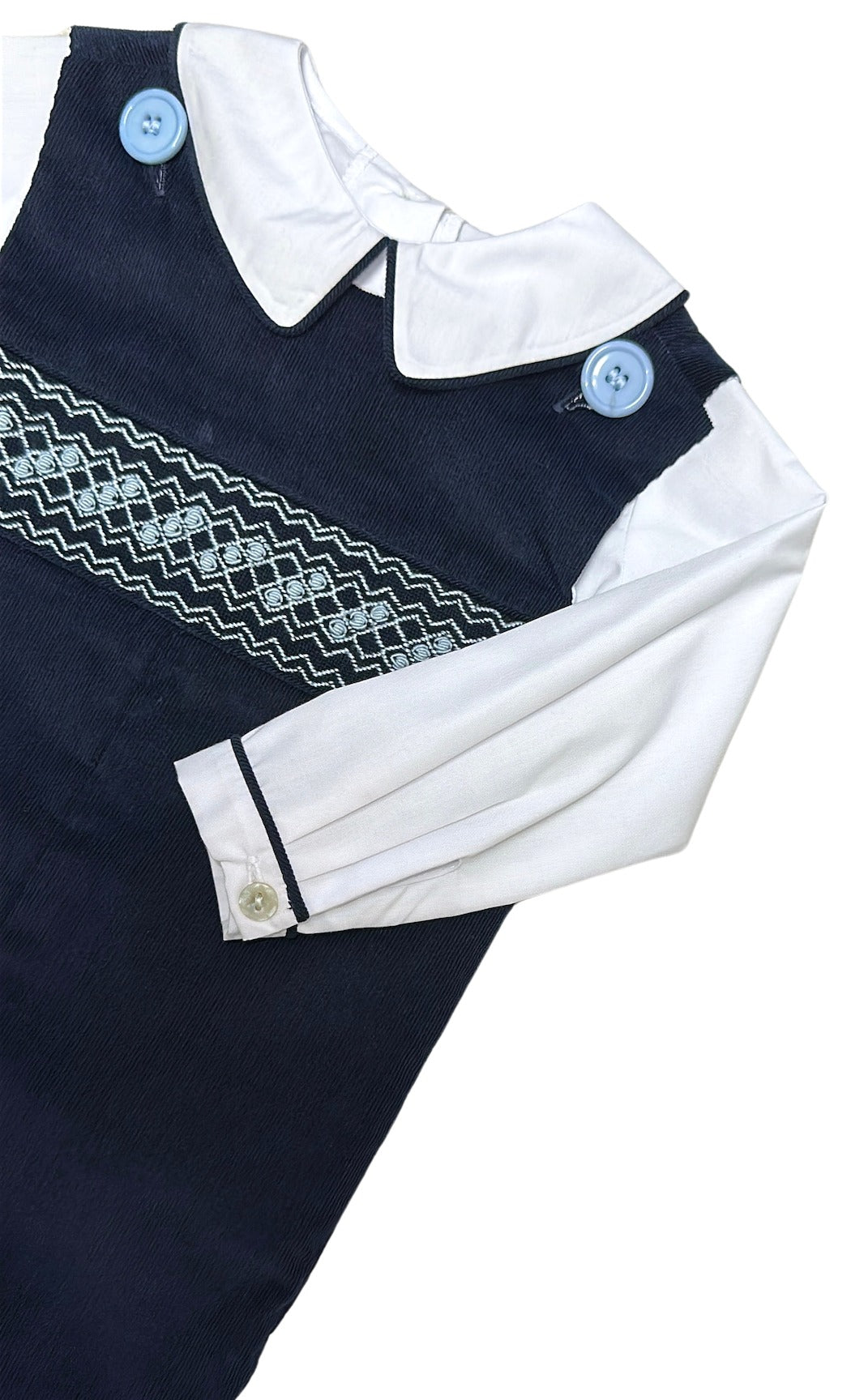 Hand Smocked Boy'S Overall Set London Collection