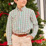 Button Down Shirt - Mistletoe Tartan