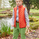 Classic Quilted Vest - Orange