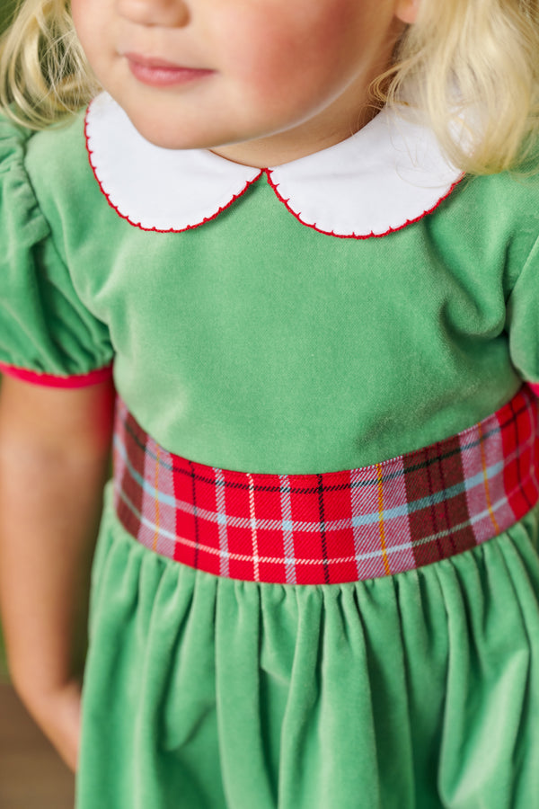 Cindy Lou Sash Dress-Velveteen