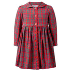 Tartan Button-Front Dress