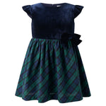 Velvet Blackwatch Check Party Dress