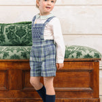 George Blue Tartan Overalls and Shirt