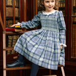 Heidi Blue Tartan Smocked Dress