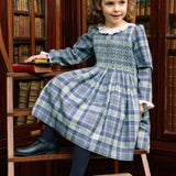 Heidi Blue Tartan Smocked Dress