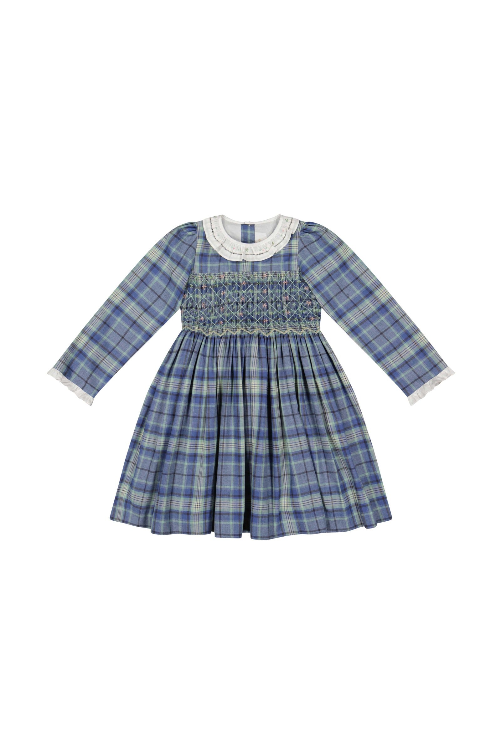 Heidi Blue Tartan Smocked Dress