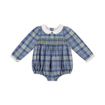 Heidi Blue Tartan Baby Romper