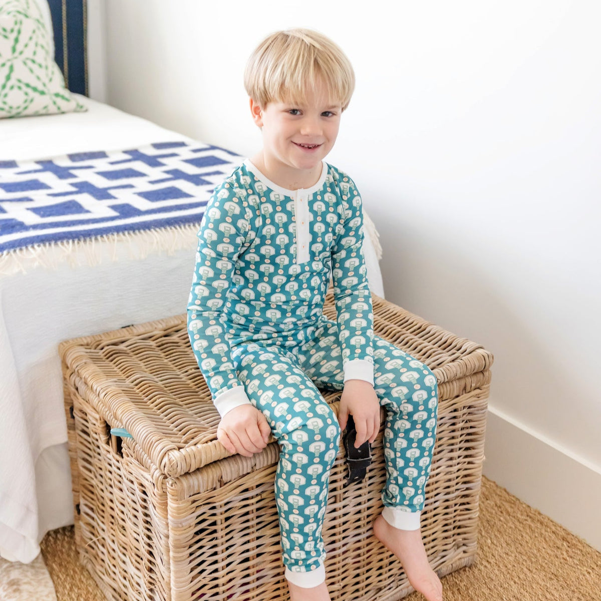 Jack Pajama Pant Set - Basketball Game