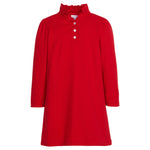 Long Sleeve Hastings Polo Dress - Red