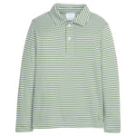 Long Sleeve Polo - Watercress Stripe