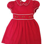 Corduroy Red Classic Christmas Dress
