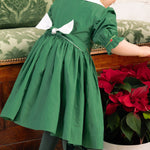 Olympe Green Smocked Christmas Dress
