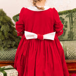 Olympe Red Holiday Smocked Dress