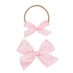 Sash Bow - Satin Clip: Large & Small Bow / Alligator Clip