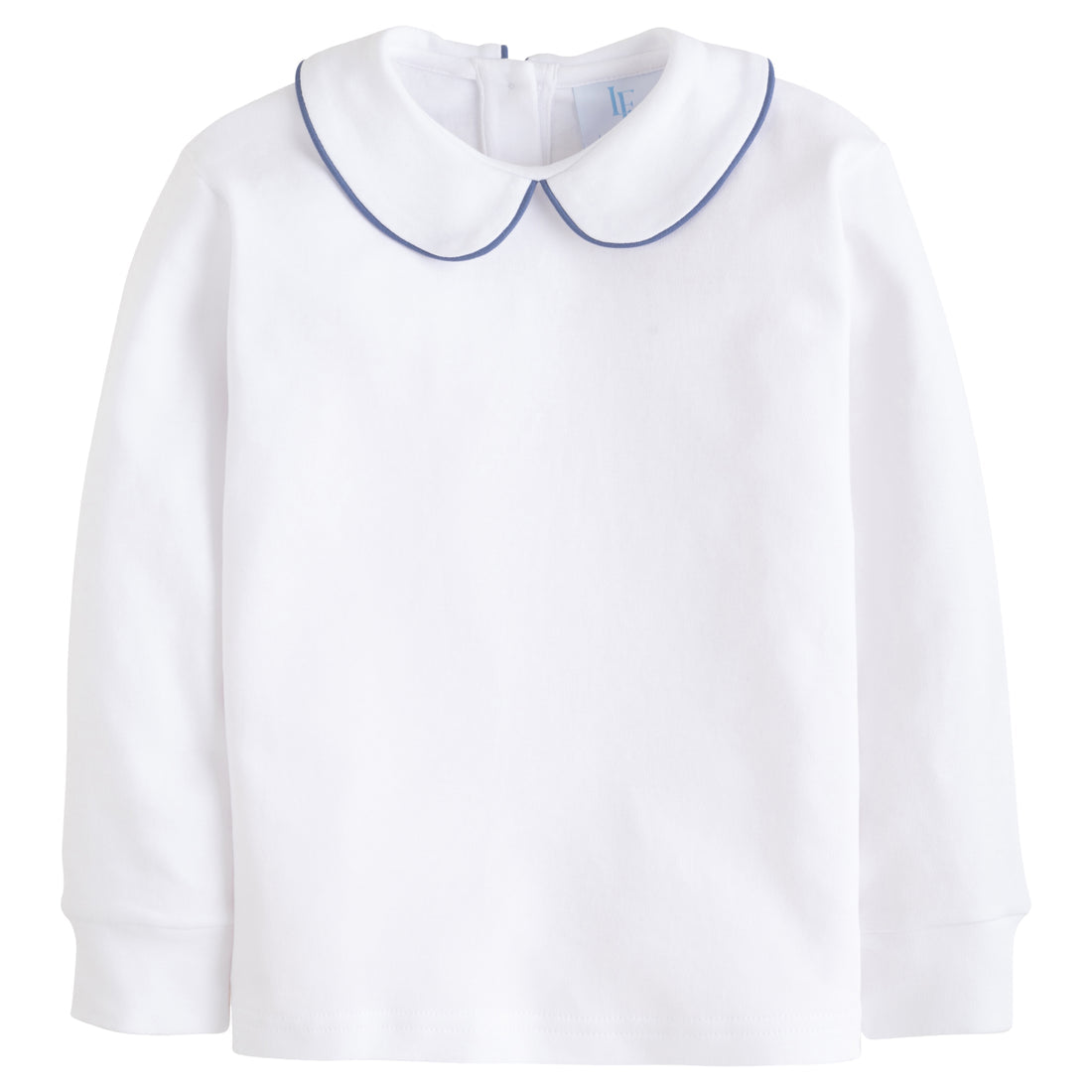 Piped Peter Pan Shirt - Gray Blue