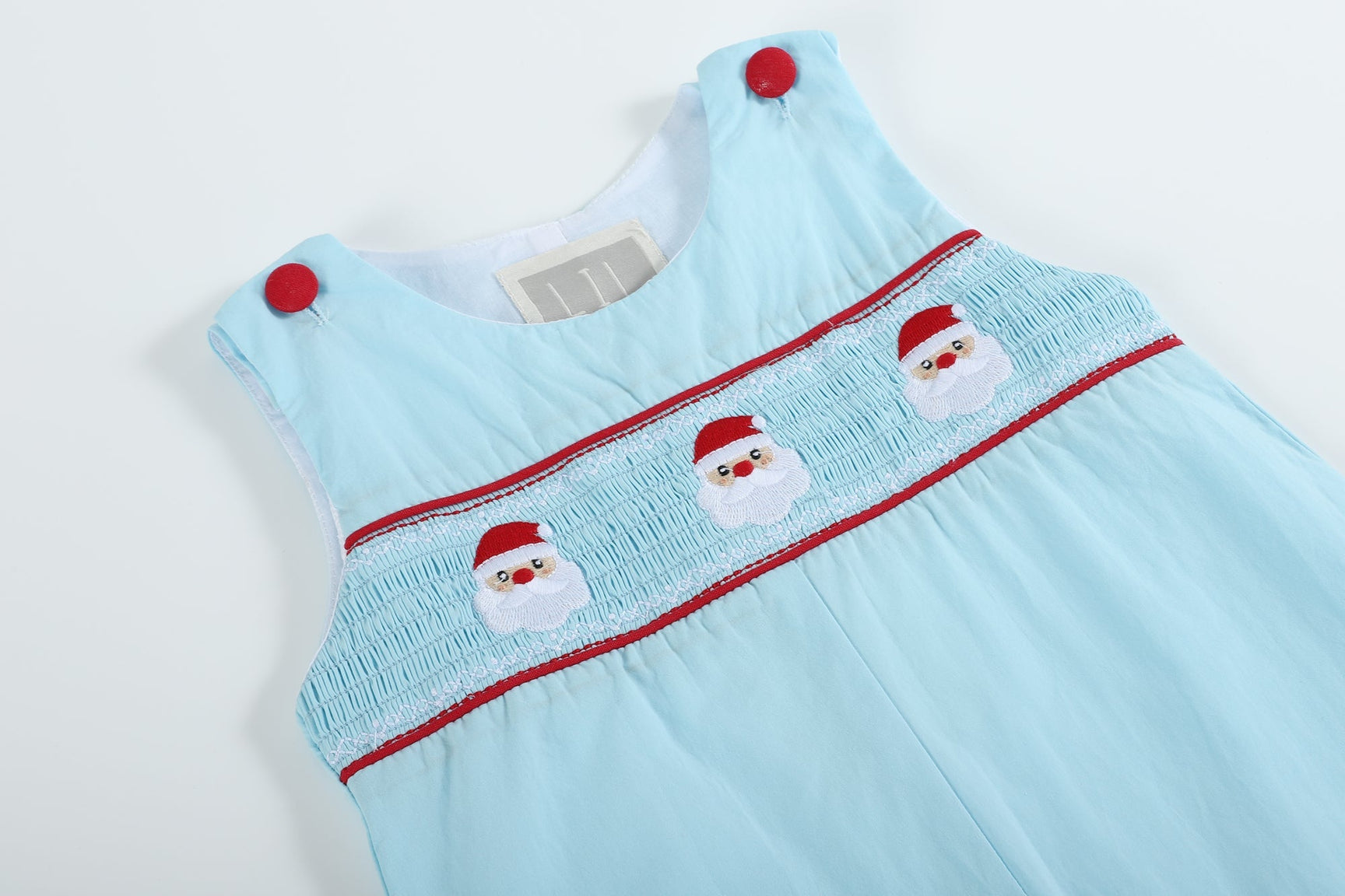 Blue Santa Smocked Longall