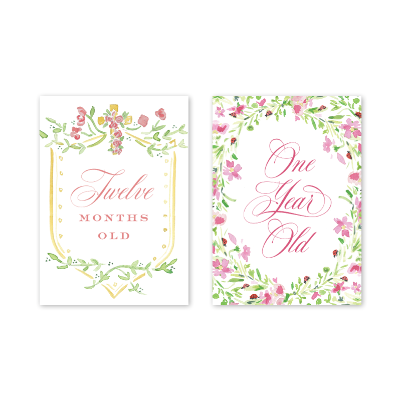 Floral Crest: Milestone Cards - Set of 15