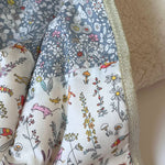 Baby blanket Liberty® fabric and fleece: Andréa