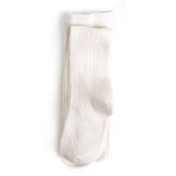 Fancy Knit Tights - Ivory: 3-4 YEARS