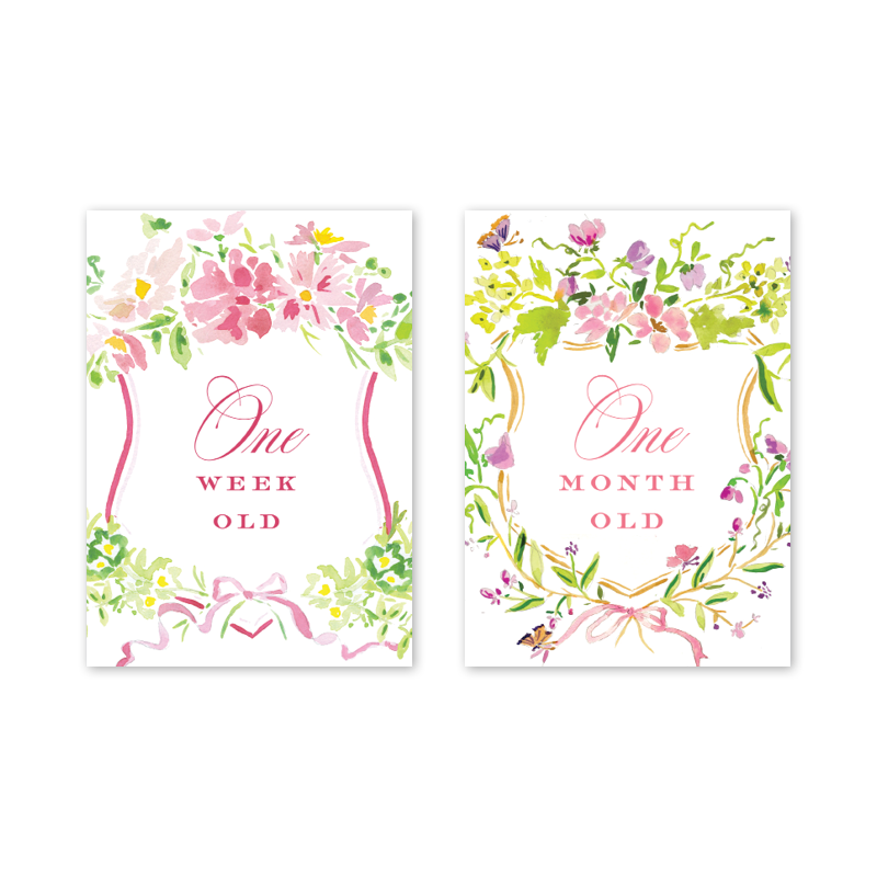 Floral Crest: Milestone Cards - Set of 15