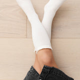 Ivory Lace Top Knee High Socks