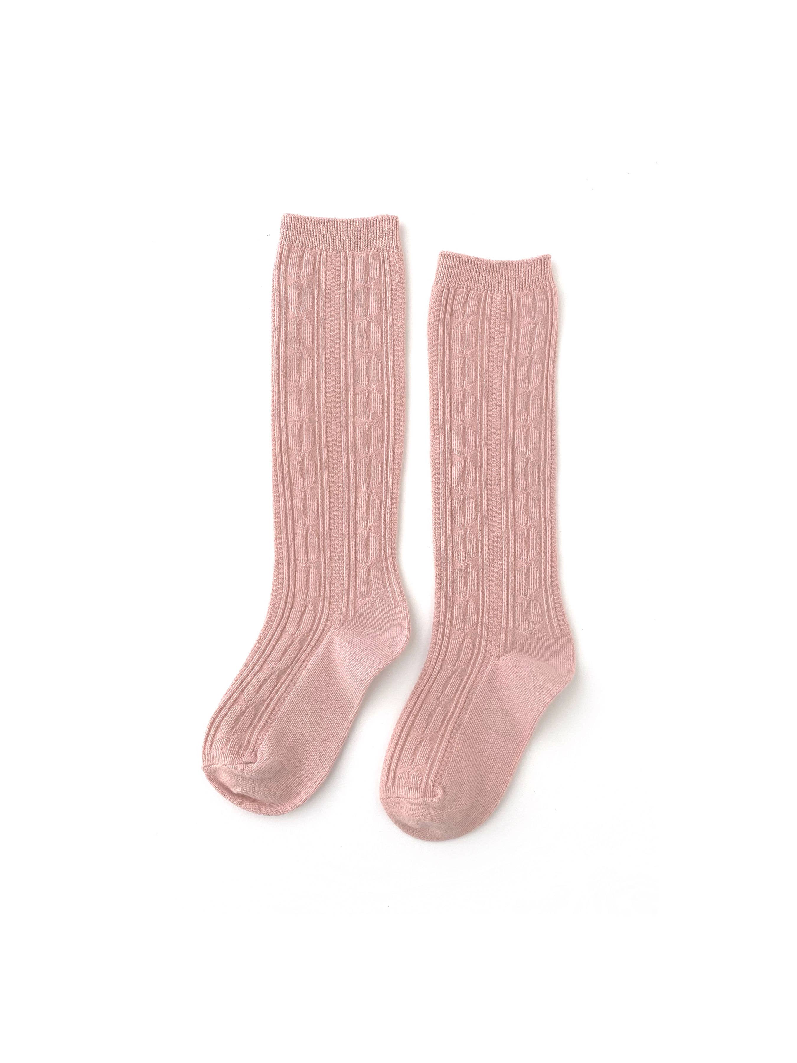 Blush Knee High Socks: 0-6M