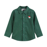 Green Corduroy Santa Dress Shirt