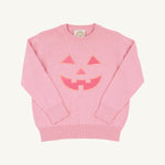 Isabelle's Intarsia Sweater - Sandpearl Pink with Pumpkin Face
