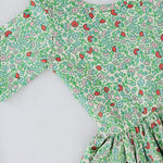 Short Sleeve Twirl Dress in Spring Green Floral