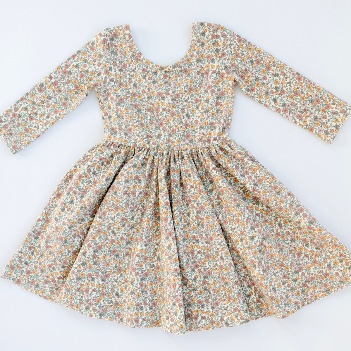 3/4 Sleeve Twirl Dress in Bella Brown