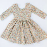3/4 Sleeve Twirl Dress in Bella Brown