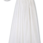 Smocked Christening Gown with Pearl Detail and Matching Bonnet