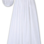 Smocked Christening Gown with Pearl Detail and Matching Bonnet