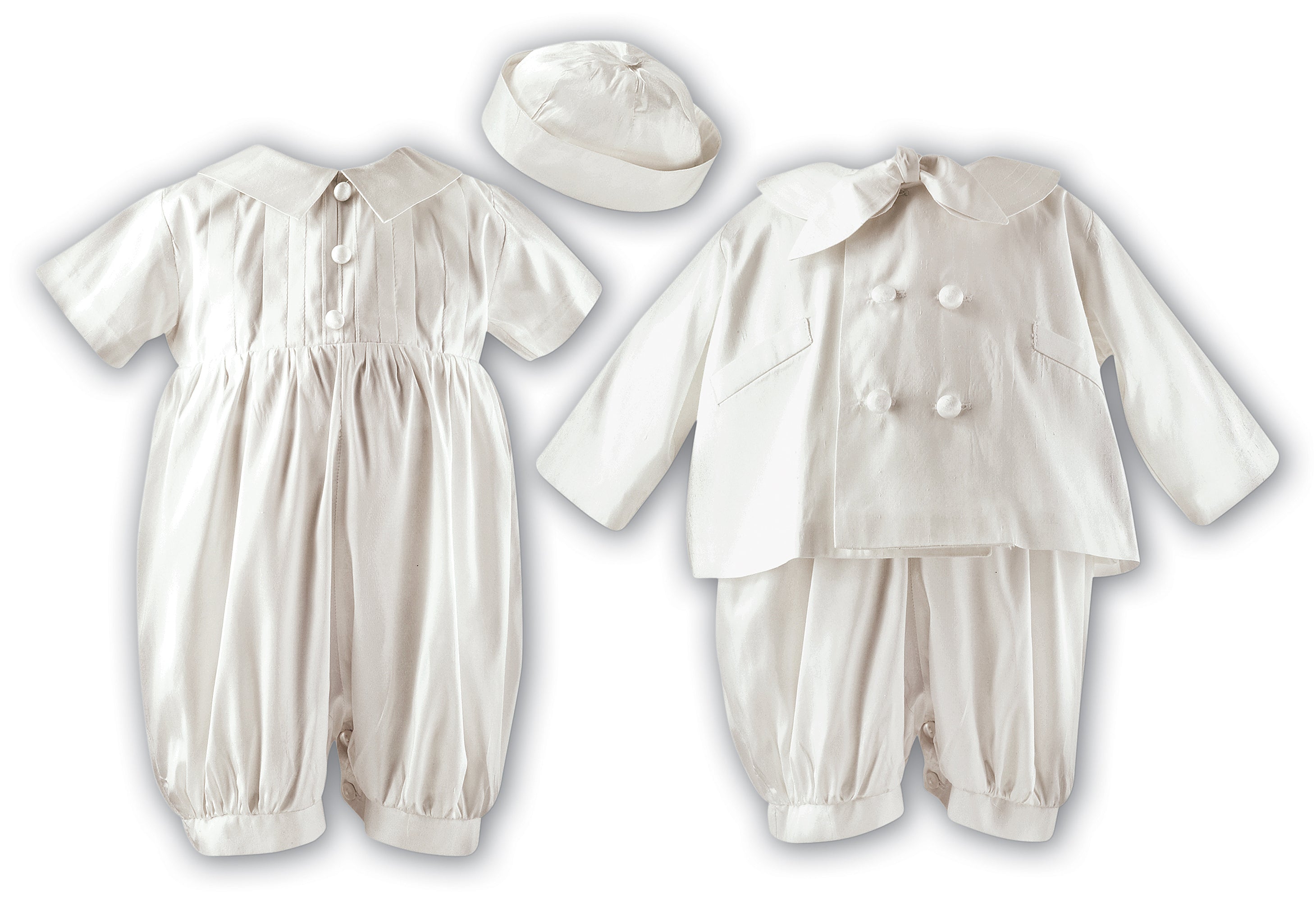 Boys Christening Romper, Jacket, Hat