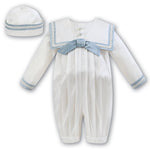 Boys Christening Romper and Hat