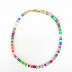 Jelly Loop  - Rainbow Gemstone Bead Necklace