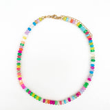 Jelly Loop  - Rainbow Gemstone Bead Necklace