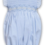 Sarah Louise Smocked Classic Bubble in Light Blue